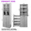 Armoire de rangement H 70,87 po avec 4 tablettes coulissantes et 2 portes vitrées - Armoire garde-manger multifonctionnelle moderne pour la cuisine, le salon ou la salle à manger-1211679083
