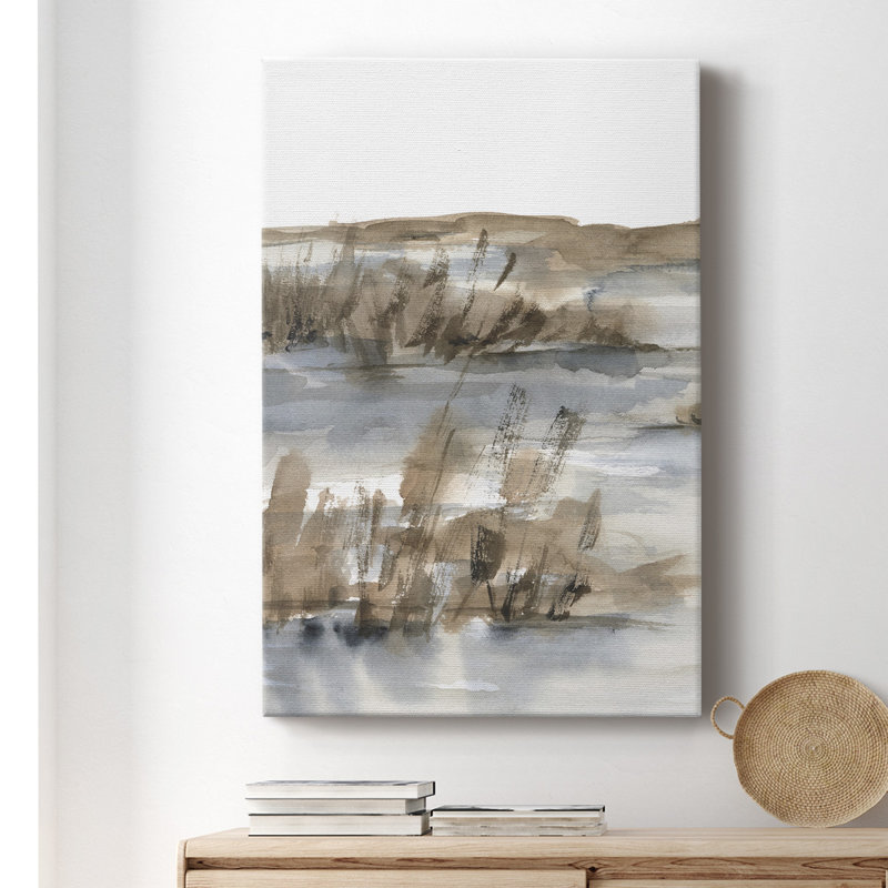 Marais IV - peinture sur toile, L 12 po x H 18 po x P 1 po