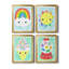 Rainbow Colors - Ensemble de 4 peintures sur toile encadrées-1120859466-1120859465