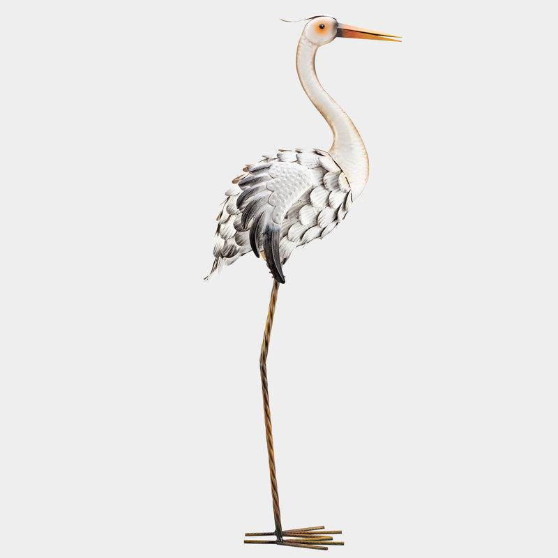 Kenedy Heron Metal Garden Statue