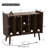 33" Media Shelves Cabinet With Power Outlet and USB Charging Port-101081100