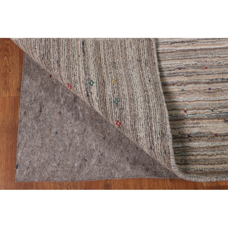 Tapis indien de couleur terre 8 x 8 Gabbeh