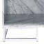 Table d'appoint en faux marbre et chrome