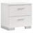 White High Gloss 2-Drawer Nightstand