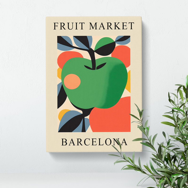 Barcelona Fruit Market Exhibition Apple - Wrapped Canvas, 50cm H x 35cm W x 3cm D