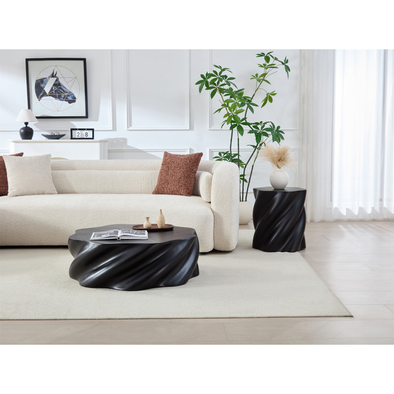 Table décorative de style sculpture moderne 19,69 po