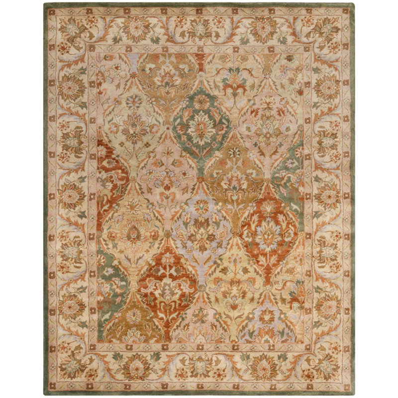 Tapis beige / doré en laine touffeté à la main Tosca, Rectangle 7 pi 6 po x 9 pi 6 po