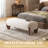 59.8'' White Linen Bedroom Bench