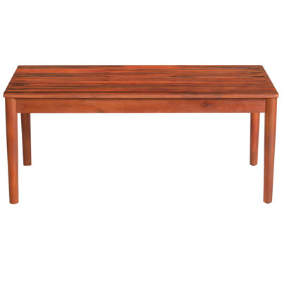Rustic Wood Outdoor Coffee Table, Color, 36.36" Wide, 21.04" Deep, 14.79" Tall Table In Style, Construction, X 14.79", Streamlined Feature