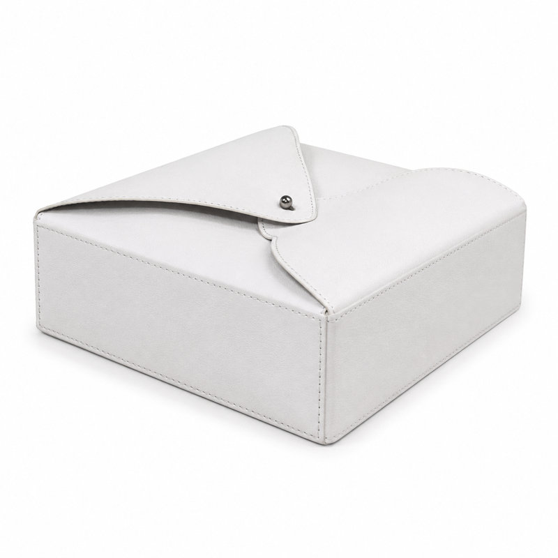 Boîte à bijoux en cuir pour elle, Blanc