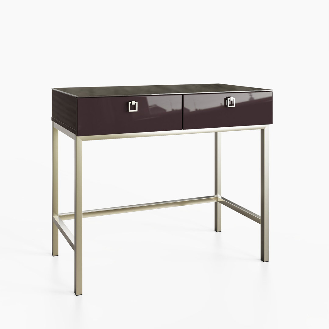 LYRA 228.6cm Glass Top Console Table
