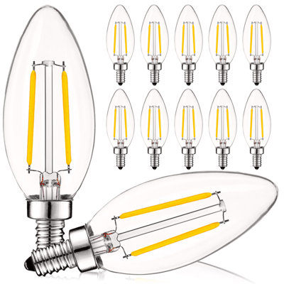 4 Watt (40 Watt Equivalent), LED, Dimmable Light Bulb, E12/Candelabra Base