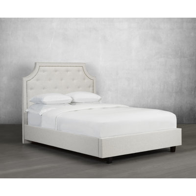Lit plateforme tapissier avec rangement Stough