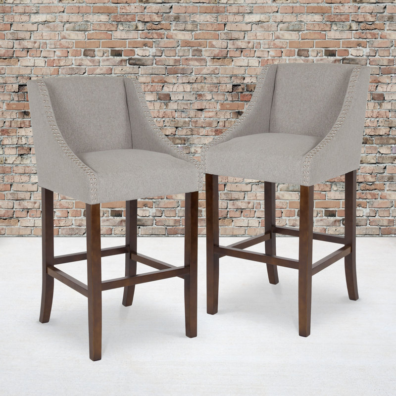 Tabouret Padmukh, Tabouret de bar (assise de 30 po de hauteur), Gris clair