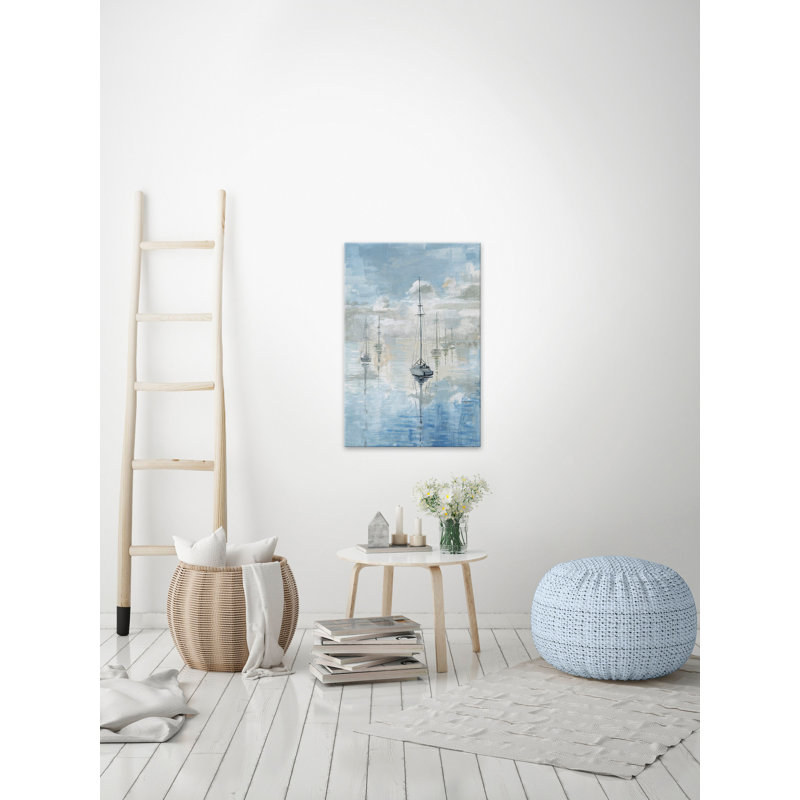 Calm Clouds - Wrapped Canvas Painting, 66cm H x 45cm W x 3.81cm D