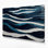 Art mural horizontal sur toile à rayures horizontales bleu foncé et bleu