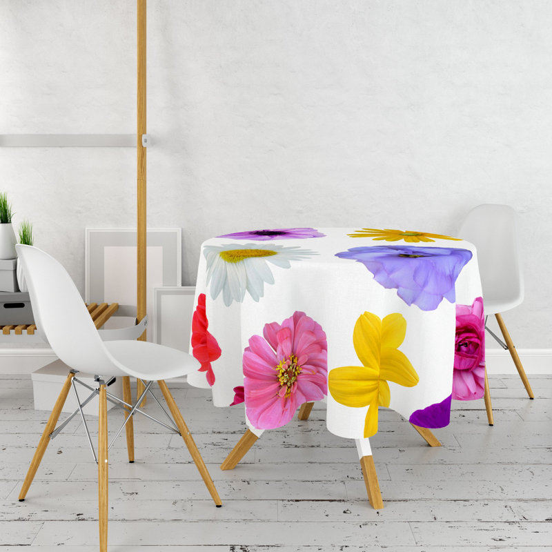 Elegant Round Tablecloth, 100% Polyester, 63.0 inches Diameter | 3D Printed Design, Machine Washable at 86°F | Perfect for Dining Room, Weddings & Special Occasions, Durable and Stylish Decoration