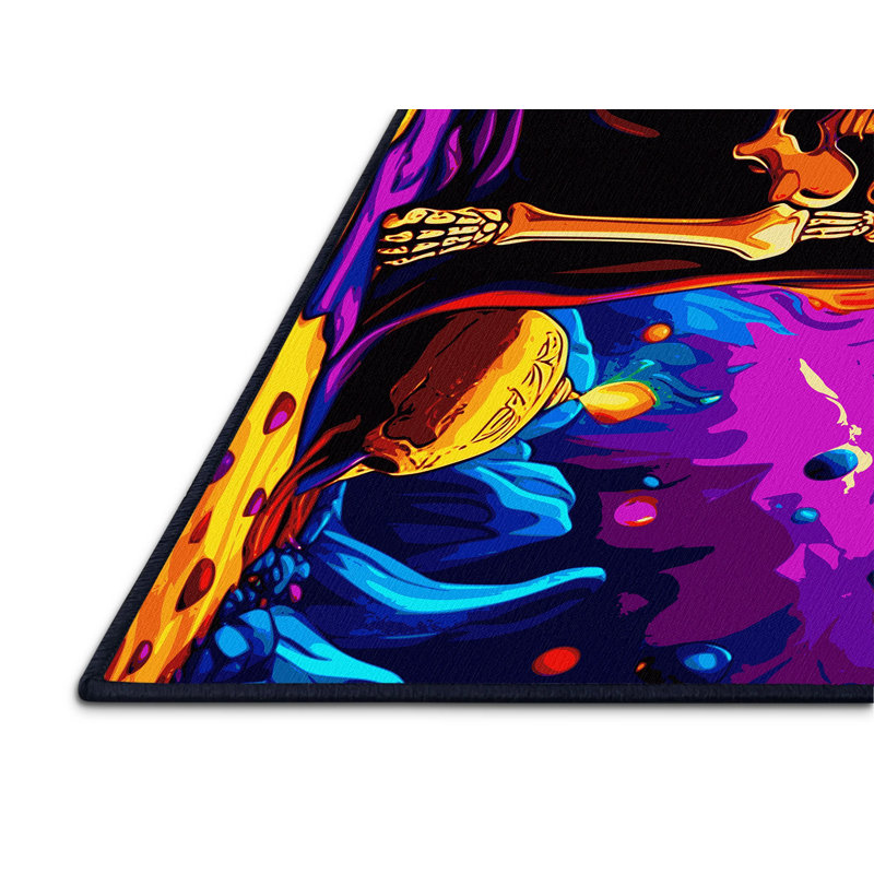 Lush Neon Rug, Square 5'