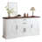 63" Farmhouse Barn Door Storage Cabinet with 2 Drawers & Door Rack-331917377