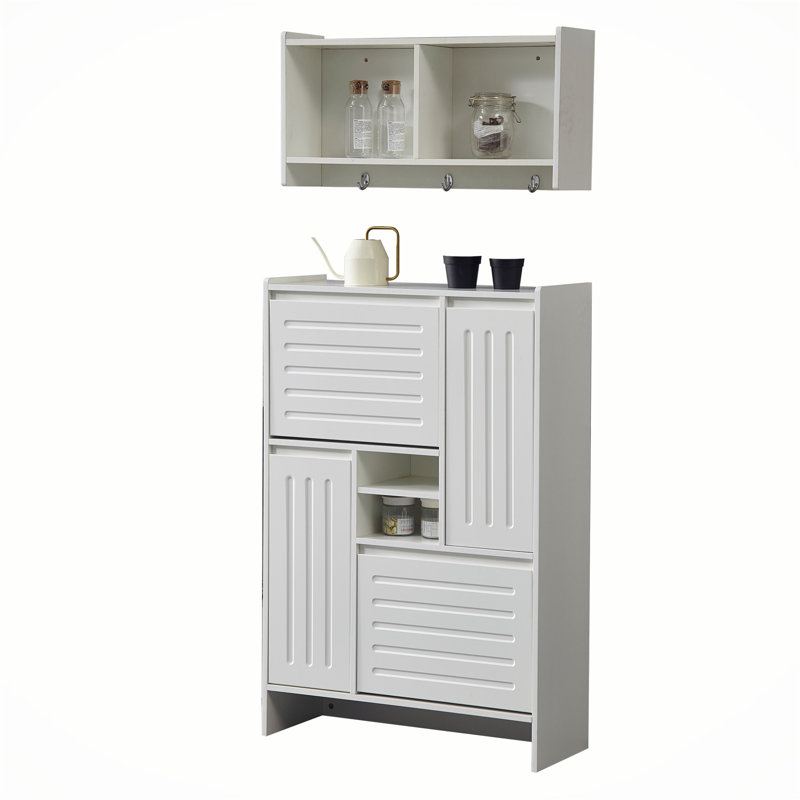 Versatile Narrow Shoe Cabinet with Multiple Storage Options for Any Space