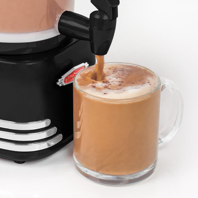Nostalgia Retro Hot Chocolate Maker, Black, Black