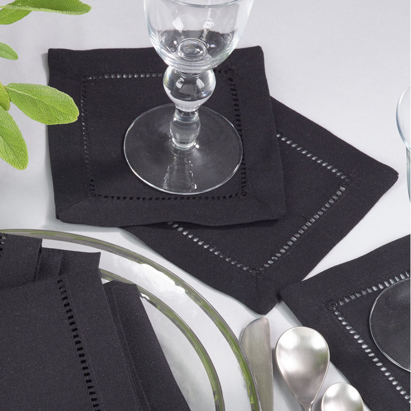 Serviette de table Rowles, Noir