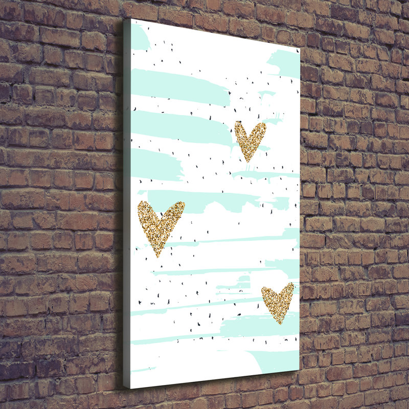 Hearts And Spots - Wrapped Canvas Print