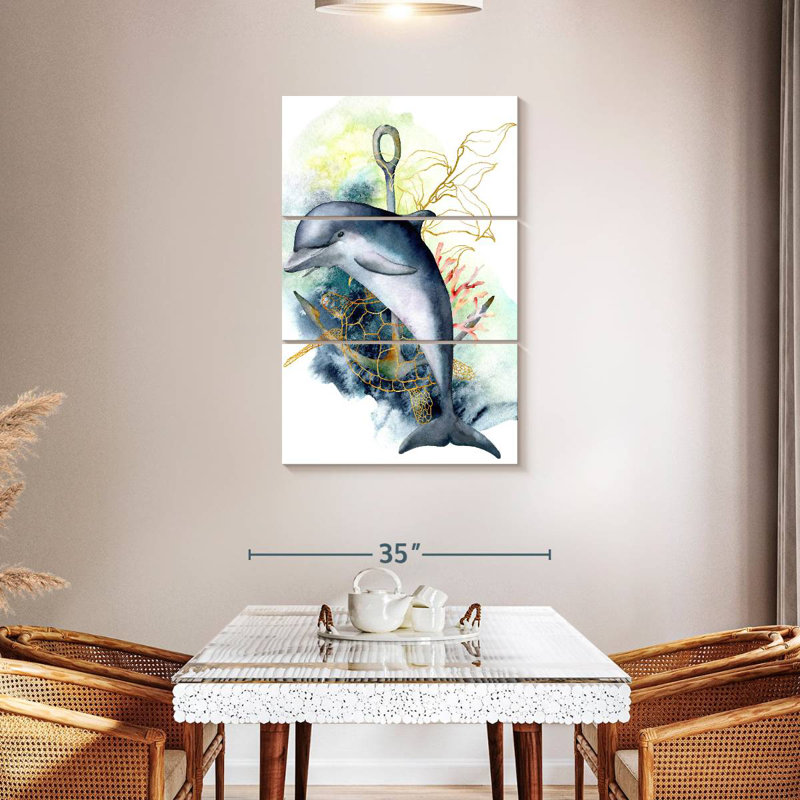 Brampt Dolphin Underwater, 45" H x 28" W