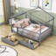 Lit de jour en bois avec deux tiroirs et pieds Saffir-88567872-88567871