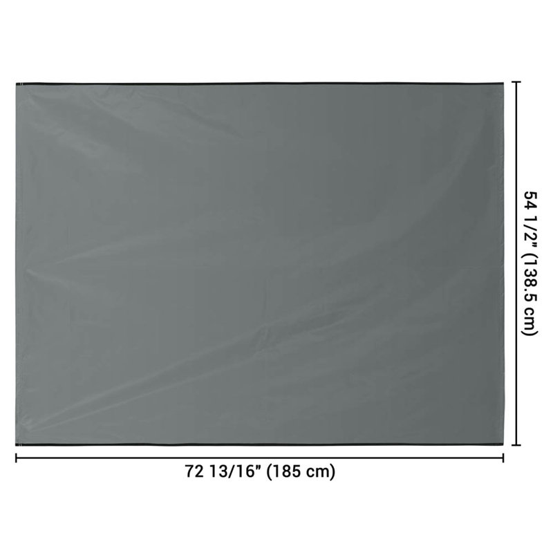 Yescom Polyester Gray Cover Retractable Patio Awning, 4.5' H x 6' L