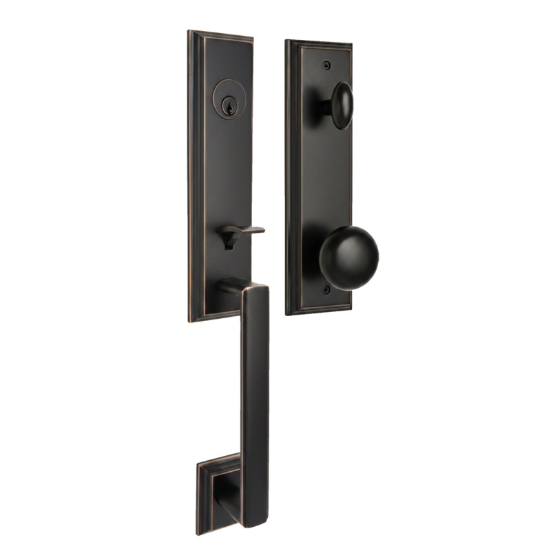Woodward Entry Handle With Impresa Knob, Oil Rubbed Bronze