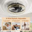 Ventilateur de plafond encastré à DEL 20 po avec lumière DEL et télécommande
