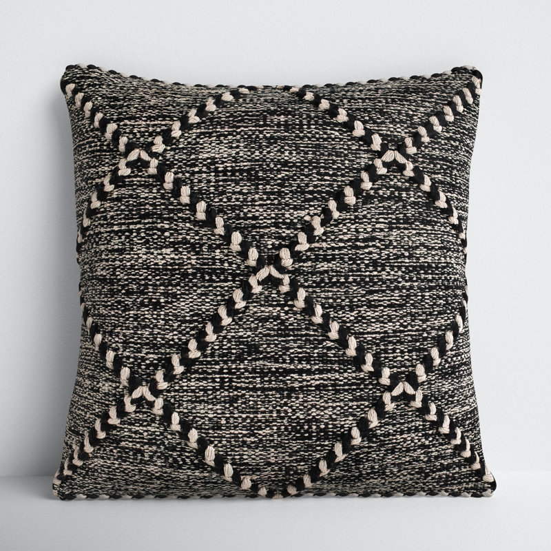 Damali Cotton Geometric 18'' Throw Pillow Cover, 18" x 18"