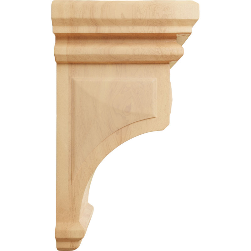 12'' H x 6'' W x 6.75'' D Wood Bracket / Corbel, Chêne rouge