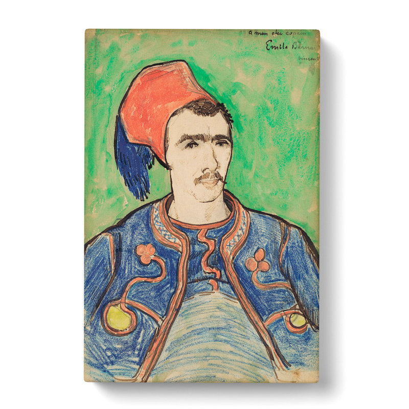 The Zouave by Vincent Van Gogh - Wrapped Canvas Painting, 50cm H x 35cm W x 3cm D