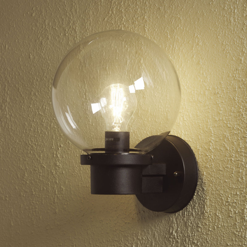 Outdoor Wall Light: Nemi Up Light - IP44, E27, Without twilight sensor, Black