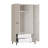 Modern White Wardrobe with Metal Legs, 44.2 x 76.9 x 21.7 inches | 100% Melamine Coated Particle Board, Thickness: 0.7 inches | Stylish Solid Color Design, Perfect for Contemporary Bedrooms & Storage Solutions