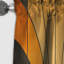 Vecteurs orange et gris - Rideau à formes abstraites - Rideau abstrait occultant - 1 panneau-107631536