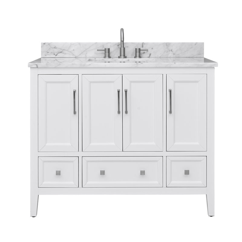 Ensemble de meuble-lavabo simple 43 po Murrieta, Blanc