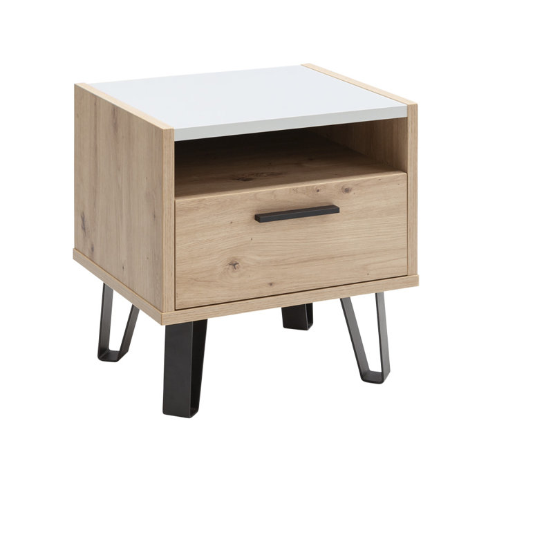 Vitruvia 50cm W Manufactured Wood Bedside Table