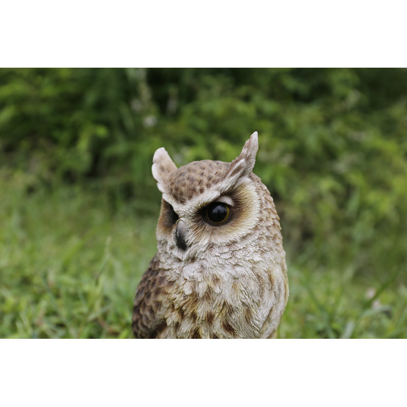 Statue longue hibou sur souches eared, H 8,86 po x l 4,13 po x P 6,38 po
