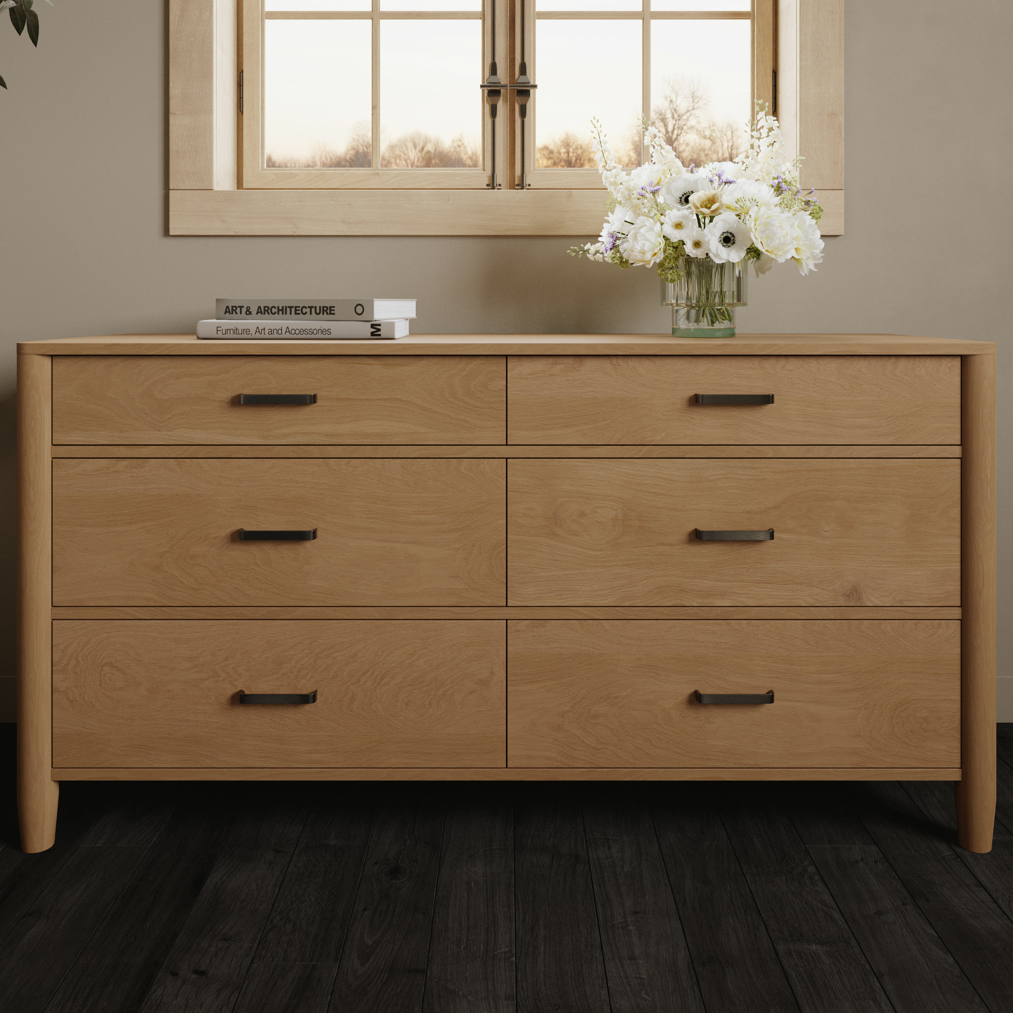 Dawes 64" Dresser In Enhanced Natural Oak