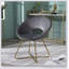 Chaise d'appoint rembourrée en velours soyeux Slatina-600919977