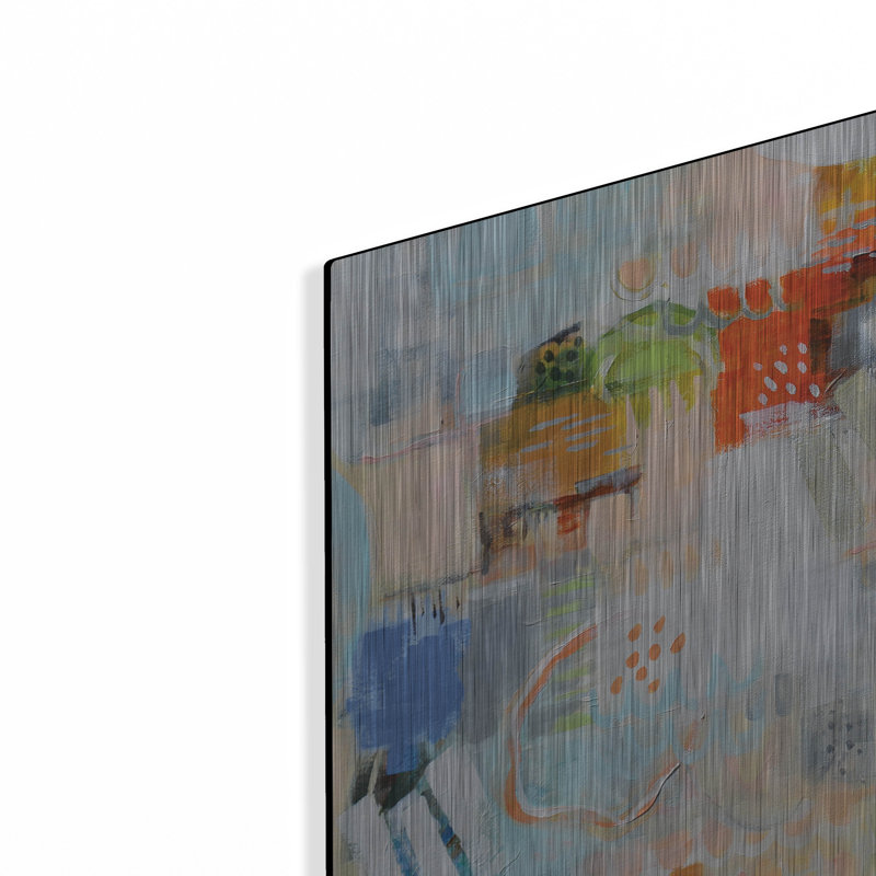 Art mural en métal luxueux «From The Sky» par Katherine Irvin, 24 po x 12 po, H 12 po x l 24 po