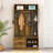 Hall Tree with 6 Hooks,Coat Hanger, Entryway Bench, Storage Bench,for Entrance, Hallwa,brown-2104875523