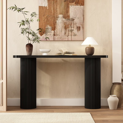 Console en bois cannelé Gennari