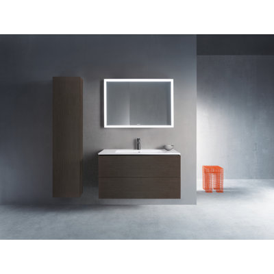 Base de meuble-lavabo simple murale Duravit seulement - chêne foncé brossé (lavabo non inclus)