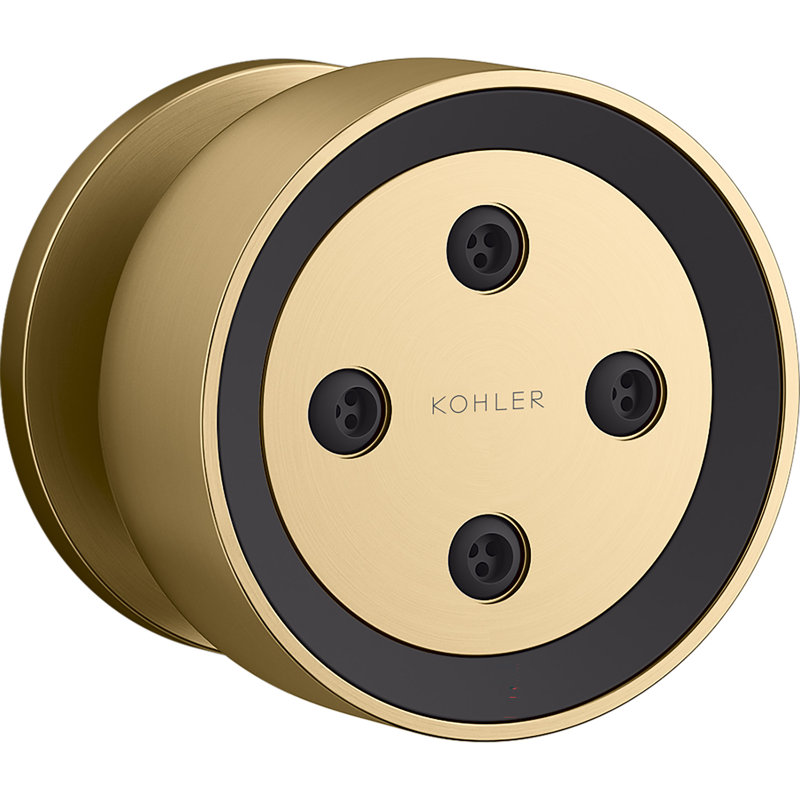 Statement Round Adjustable 2.5 Gpm Body Spray, Vibrant Brushed Moderne Brass
