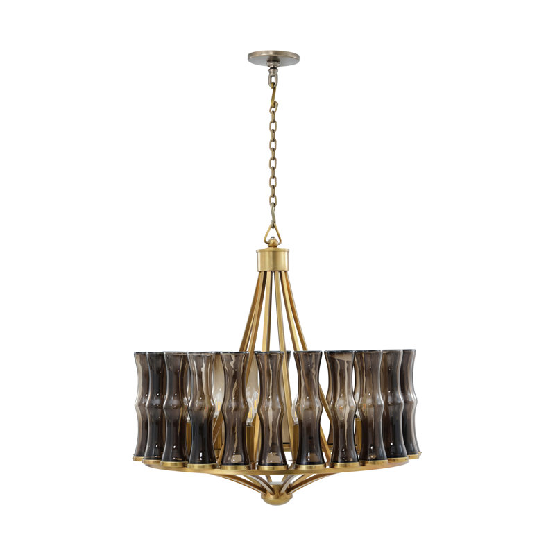 TA Illuminations Chandelier, 12 Lights, 31.25" H x 35.25" W x 35.25" D