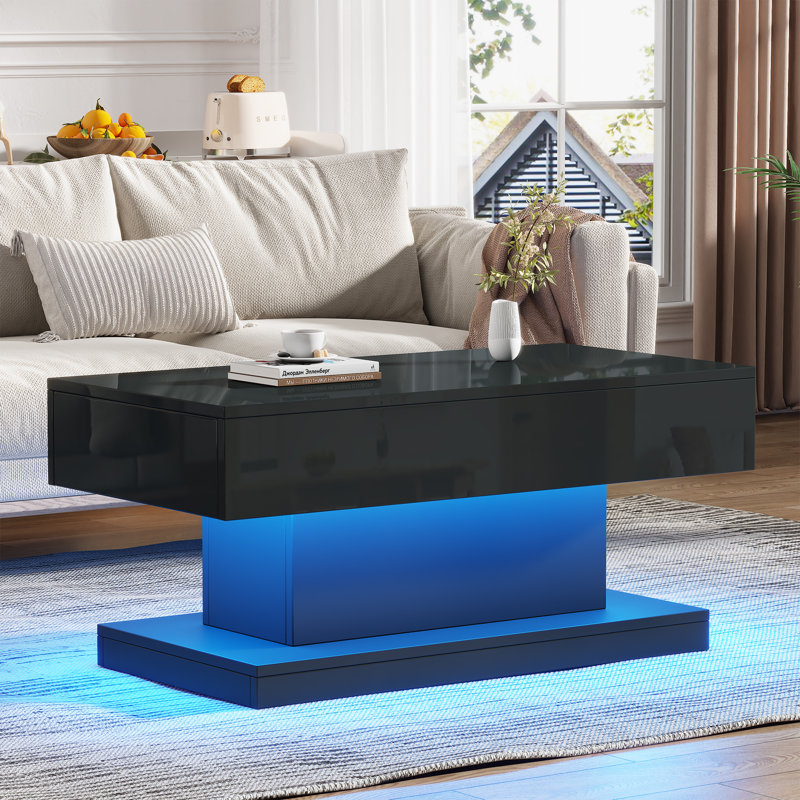 Pedestal Coffee Table with Storage